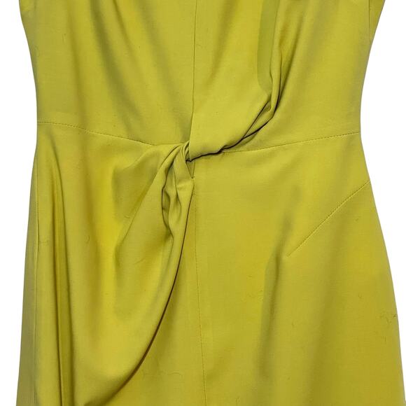 Cara Lotti Paris Green Shift Dress Size 8 Sleeveless Lime Sheath Career Work - Picture 5 of 8